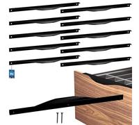 KOTARBAU ZnAl - Lot de 10 poignées de meuble - 436/416 mm - Noir mat - Poignées pour armoire de cuisine - Poignée de tiroir - Poignée de porte - Poignée de bord