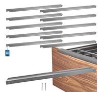 KOTARBAU ZnAl - Lot de 10 poignées de meuble - 436 mm - Argent mat - Poignées à vis arrière - Poignée de bord - Poignées de tiroir - Cuisine - Moderne