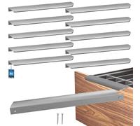 KOTARBAU ZnAl - Lot de 10 poignées de meuble - Poignées d'armoire - 276 mm - Argent mat - Poignées à vis arrière - Poignée de bord - Poignées de tiroir - Cuisine - Moderne