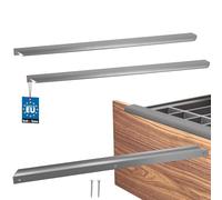 KOTARBAU ZnAl - Lot de 2 poignées de meuble - 560 mm - Argent mat - Poignées à vis arrière - Poignée de bord - Poignées de tiroir - Cuisine - Moderne