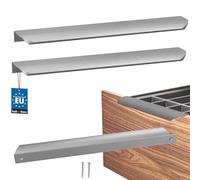 KOTARBAU ZnAl - Lot de 2 poignées de meuble - Poignées d'armoire - 276 mm - Argent mat - Poignées à vis arrière - Poignée de bord - Poignées de tiroir - Cuisine - Moderne