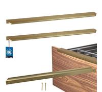 KOTARBAU ZnAl - Lot de 2 poignées de meuble - Poignées d'armoire - 436 mm - Or mat - Poignées à vis arrière - Poignée de bord - Poignées de tiroir - Cuisine - Moderne