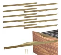 KOTARBAU ZnAl - Lot de 6 poignées de meuble - 436/416 mm - Or mat - Poignées pour armoire de cuisine - Poignée de tiroir - Poignée de porte - Poignée de bord