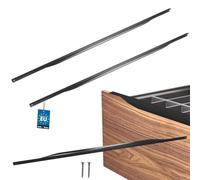 KOTARBAU® ZnAl Poignée d'armoire 1000/980 mm | Lot de 2 poignées de placard de cuisine, poignée de tiroir, poignée de porte, noir mat