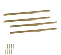 KOTARBAU® ZnAl Poignée d'armoire 500/480 mm | Lot de 4 poignées de placard de cuisine, poignées de tiroir, poignée de porte, placard, or mat