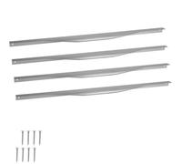 KOTARBAU® ZnAl Poignée d'armoire 560/540 mm | Lot de 4 poignées de placard de cuisine, poignée de tiroir, poignée de porte d'armoire, argent mat