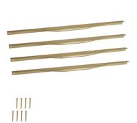 KOTARBAU® ZnAl Poignée d'armoire 560/540 mm | Lot de 4 poignées de placard de cuisine, poignées de tiroir, poignée de porte, placard, or mat