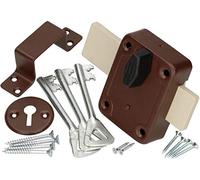 Kotarbu Serrure à visser 140 mm Serrure de porte avec e serrure de garage Marron Top