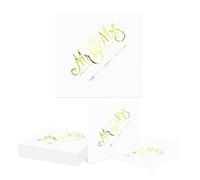 Kotkiddy 40 pièce serviettes monsieur et madame or cocktail boisson dessert serviettes pour décoration de fête de fiançailles