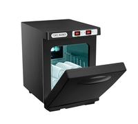 Kouamor 5L Chauffe Serviettes, Armoire à Serviettes Chaudes, StéRilisateur UV, BoîTe De DéSinfection Professionnelle 176°F, IdéAl pour Les Salons De Massage, Spa, Gymnase, Coiffeur, Beauté (Noir-C)