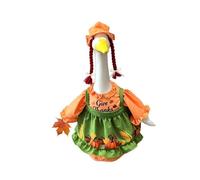 Kouoybt Thanksgiving Porch Goose Outfits Ensemble robe et chapeau à imprimé floral citrouille (multicolore 1, 58,4 cm)