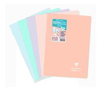 Cahier piqué Koverbook Blush A4 96 pages grands carreaux couverture polypropylène opaque bicolore - Assortis