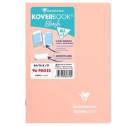 Koverbook Blush cahier piqué A5 96 pages ligné couverture polypropylène opaque bicolore. - Corail/Bleu givré