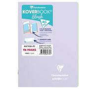 Koverbook Blush cahier piqué A5 96 pages ligné couverture polypropylène opaque bicolore. - Lilas/Vert tilleul