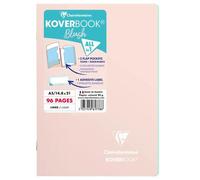 Koverbook Blush cahier piqué A5 96 pages ligné couverture polypropylène opaque bicolore. - Rose poudré/Menthe à l'eau