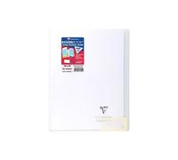 Cahier piqué Koverbook 24x32cm 96 pages petits carreaux + marge couverture polypropylène transparent - Incolore