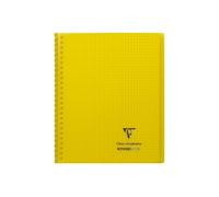 Cahier reliure intégrale enveloppante Koverbook 17x22cm 160 pages petits carreaux couverture polypropylène transparent - Assortis