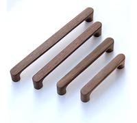 KOVNISE Meuble en Bois Massif Noyer Foncé Couleur Bois Original Simple et Moderne pour Armoire Porte Tiroir Commode (2, 192MM)