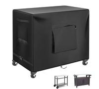 Kovshuiwe Housse de table de préparation d'extérieur de 132,1 cm pour table portable Keter Unity XL, armoire de rangement, housse de chariot de barbecue de jardin, housse imperméable en PVC 600D (132