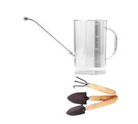 kowaku 4 Pièces Arrosoir Plantes d'Intérieur Arrosoir Jardin Outils de Jardinage Bec d'Injection Élargi Poignée Ergonomique Convient Bureau Maison, Blanc Transparent