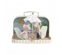 kowaku Boîte Présentation en Forme Valise Portable Décoration Miniature Plage Réaliste Coffret pour Étagère