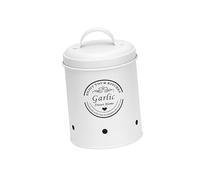 kowaku Boîtes de Cuisine Boîtes de Rangement de Légumes de Cuisine Pots en Métal Multifonctionnels Bac de Rangement Pomme de Terre Oignon Ail pour, Petit Blanc