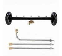 kowaku Buse de Nettoyage Véhicule Nettoyeur Châssis sous Carrosserie Lave Auto Pulvérisateur Multi Buses Jet Large Barre à roulettes Coupleur Rapide Laiton, Noir