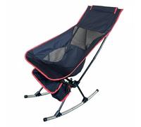 kowaku Chaise Longue Bascule Pliant Chaise de Jardin Fauteuil Relax Transat Extérieur avec Tissu Oxford Maille Cadre Tube Fer Appuie-tête Coussiné Repliable, Noir Et Rouge