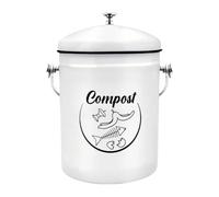 kowaku Composteur de Comptoir de Cuisine avec Couvercle, Récipient de 5 L, élégant avec Poignées, Seau à Compost D'intérieur pour Dortoir, de