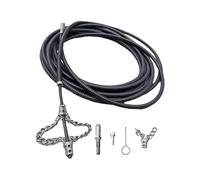 kowaku Déboucheur de Canalisations Flexible avec Mécanisme Réglable, Outil de Débouchage, Corde de Nettoyage de Canalisations En Acier Robuste et Réutilisabl, 15 m