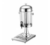 kowaku Distributeur de Boissons Distributeur Jus Rafraîchisseur Fontaine Boisson Récipient Transparent Présentation Soignée Acier Inoxydable avec Bac, Silver