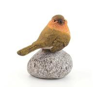 kowaku Figurine Oiseau Résine Statuette Oiseau Sculpture Décorative Ornement Bureau Peinture Naturaliste et Base Effet Pierre Adaptée à la Table Bibliothèque, Oiseau Penché sur Le Côté