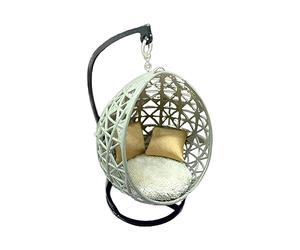 kowaku Modèle de Chaise Suspendue pour Table à Sable, Décor de Jardin Féerique, Jouet En Résine, Ornement pour Jardin Féerique, 20 Échelle