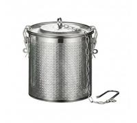 kowaku Panier d'Infusion d'Épices Passoire Infuseur à Épices Grille Fine Attache Solide Chaîne Acier Inoxydable pour Arômes Intenses sans Particules Adapté à Thé en Grande Quantité, 14x14cm