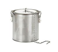 kowaku Panier d'Infusion d'Épices Passoire Infuseur à Épices Grille Fine Attache Solide Chaîne Acier Inoxydable pour Arômes Intenses sans Particules Adapté à Thé en Grande Quantité, 16x16cm