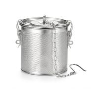 kowaku Panier d'Infusion d'Épices Passoire Infuseur à Épices Grille Fine Attache Solide Chaîne Acier Inoxydable pour Arômes Intenses sans Particules Adapté à Thé en Grande Quantité, 12x12cm