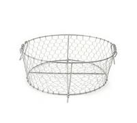 kowaku Panier Égouttoir Inox Panier Drain Filtre Passoire Métal Tissé Pieds Courts pour Surélever Poignées pour Transport Facile Acier Inox 304 Maille Rapide