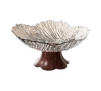 kowaku Pedestal Fruit Bowl Élégant Corbeille à Fruits Centrale Plateau de Fruits Contemporain Support à Snacks Multifonction Rangement Décoratif Stable En PP, Blanc Clair