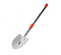 kowaku Pelle Télescopique Pelle de Jardin Bêche Outil de Creusage en Acier Inoxydable Manche Ajustable Conception Solide Prise, Pelle Télescopique en Acier Inoxydable À Tête Pointue Blanche 1,3 M