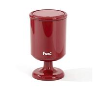 kowaku Poubelle à Pédale Corbeille Bac à Déchets Panier Socle Rehaussé pour Jeter sans Se Baisser Couvercle Bague Intérieure pour Sac Adaptée au Loft, Red