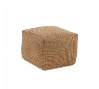 kowaku Pouf Carré de Sol Coussin Ottoman Tabouret Repose Pieds Siège Cube Léger Déplaçable Assise d'Appoint Confortable Adapté au Salon Chambre Détente Accueil Invités, 42 42 33cm, Grille Croisée