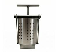 kowaku Presse Légumes Manuelle Presse Aliments Presse Fruits Égouttoir Manuel en Acier Inoxydable avec Panier Cylindrique Perforé Mécanisme à Vis pour, 1.5L