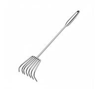 kowaku Râteau Agricole Râteau de Jardin Râteau à Main Cultivateur Désherbeur en Acier Inoxydable Manche Long Solide Conception Ergonomique Fatigue Réduite , 50CM , 7 Dents