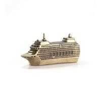 kowaku Réplique de Navire Décorative Figurine Bateau Sculpture Ornement Métal en Cuivre Compacte Antique et Poids 131.5 G Adaptée au Bureau Étude Lecture de Thé Cadeau