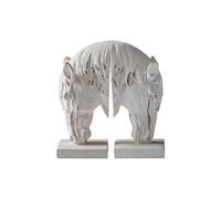 kowaku Sculpture en Résine Serre-Livres Cheval Décoratif Figure Ornement Support Design Rustique Surface Distressed Maintien Organisé Convient à Bureau Étagère Lecture Salon