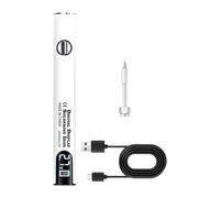 kowaku Stylo à Souder Électrique Numérique Portable à Recharge USB Pointe Remplaçable Tension Ajustable En Trois Niveaux Adapté à La Réparation de Circuits A, Ensemble Blanc