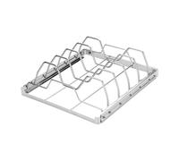kowaku Support de Boeuf Gril en Acier Inoxydable Support de Cuisson Pliable pour Viande Convient pour Grillades Extérieures