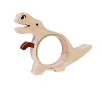 kowaku Tirelire Enfant Dinosaure Banque à Monnaie Boîte Épargne Caisse à Pièces Acrylique Transparente pour Les Économies Bois Robuste avec Fixations, Original, Dinosaure Tricératops Méca