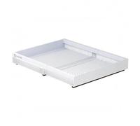 kowaku Tiroir de Cuisine Panier Coulissant Organisateur Panier de Rangement Panier à Épices en Acier Carbone avec Rails Silencieux et Panneaux Épais Cadre, Blanc, Petit 38 Cm De Long