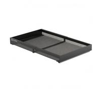 kowaku Tiroir de Cuisine Panier Coulissant Organisateur Panier de Rangement Panier à Épices en Acier Carbone avec Rails Silencieux et Panneaux Épais Cadre, Noir, Grand 42 Cm De Long